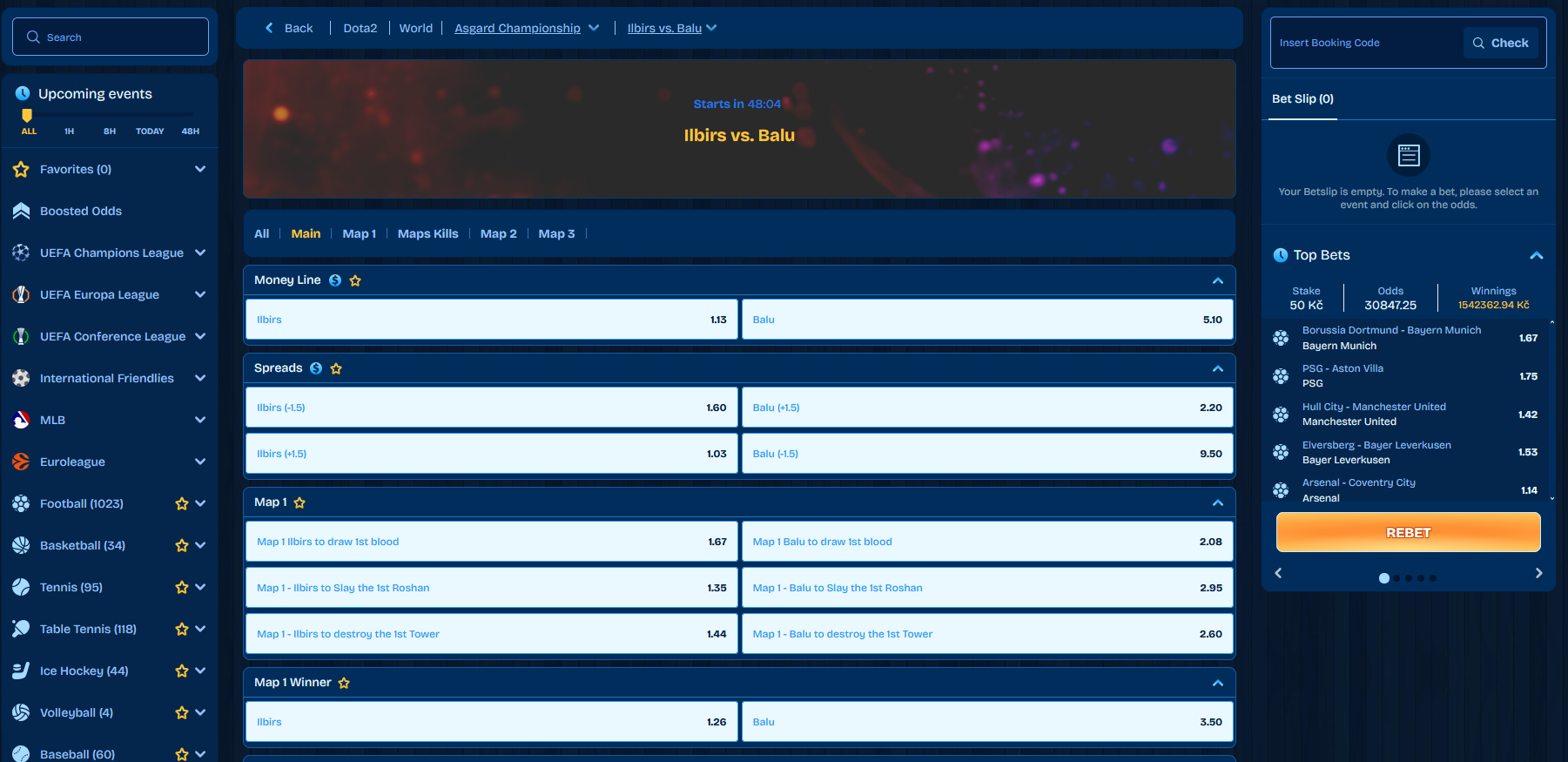 Dudespin sázkové trhy na Dota 2 pro The International