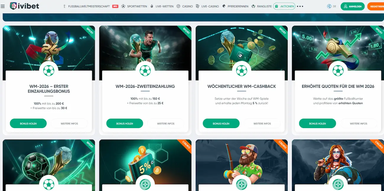 Ivibet uvítací bonus 100 % až 3 500 Kč