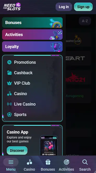 Needforslots PWA na displeji telefonu